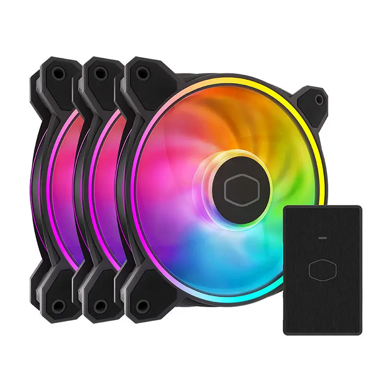 Cooler Master Masterfan Mf120 Halo² Dual Loop Argb Pwm Case Fan 3Pack (Black) 1