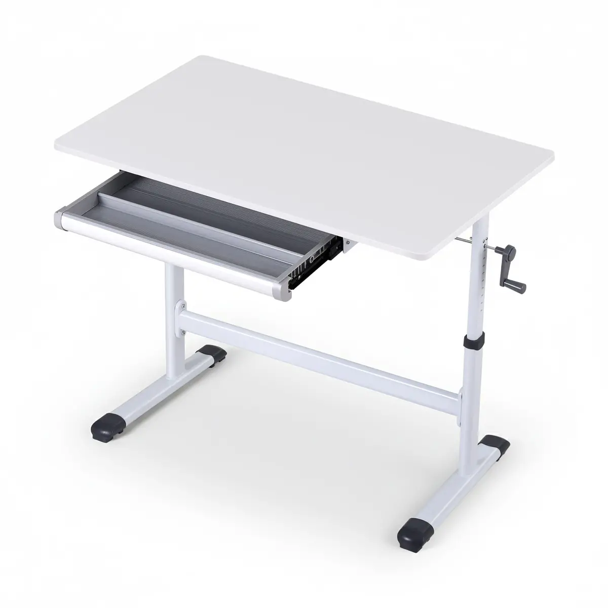 Artiss Standing Desk Height Adjustable Workstation Computer Desks Study 100Cm White 1