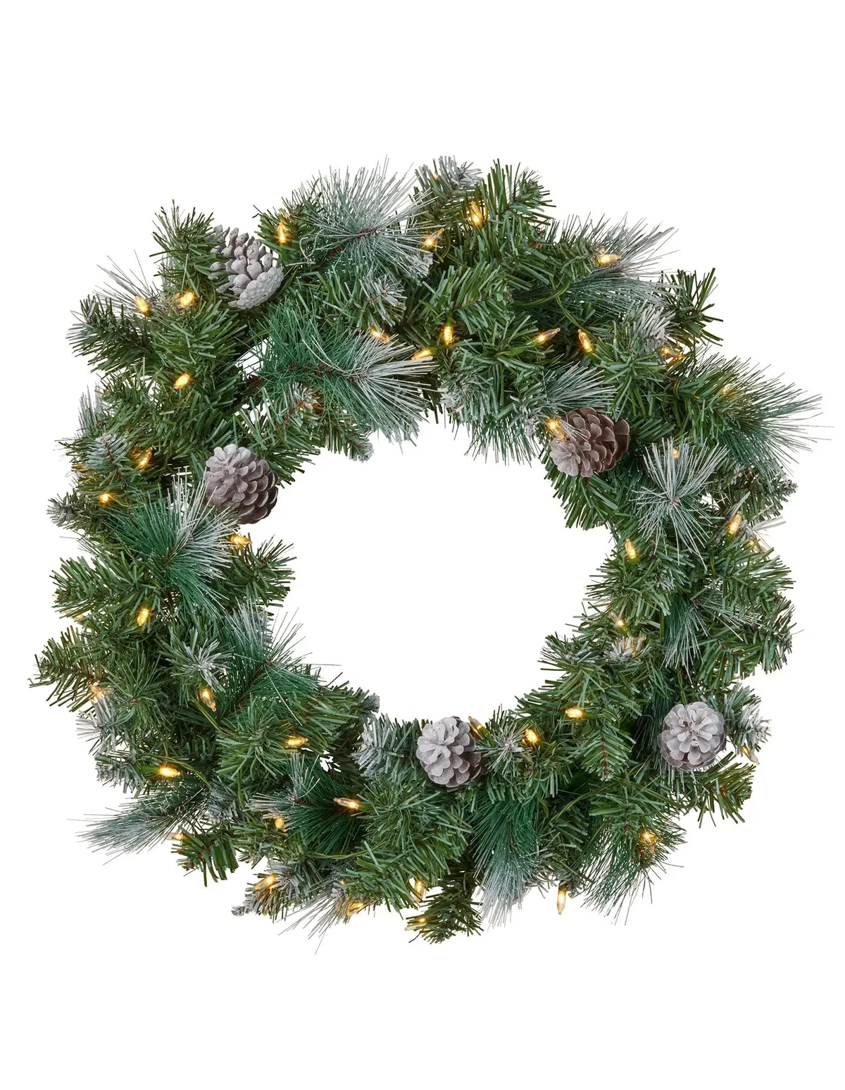 Christabelle 61Cm Christmas Wreath With Led Lights 1