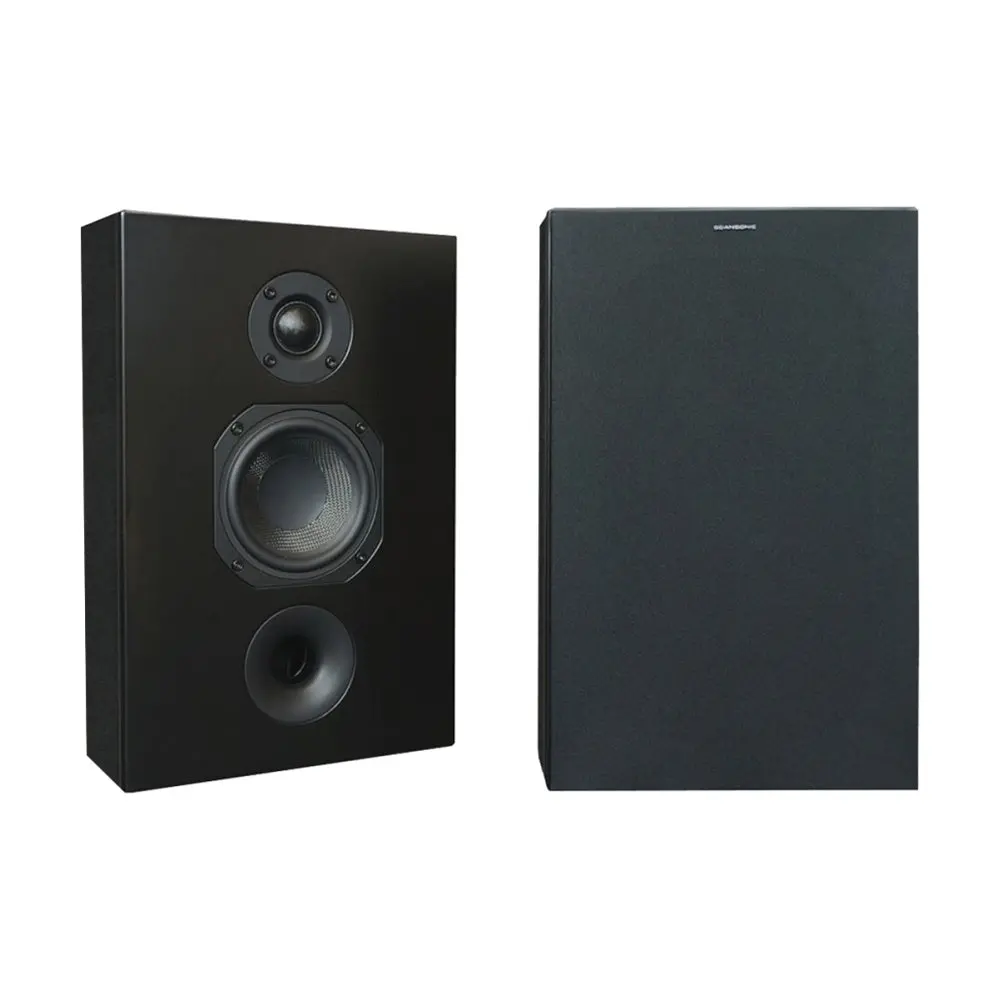Scansonic Hd 2-Pieces L Series On-Wall Home Speakers 120W (Black) 1