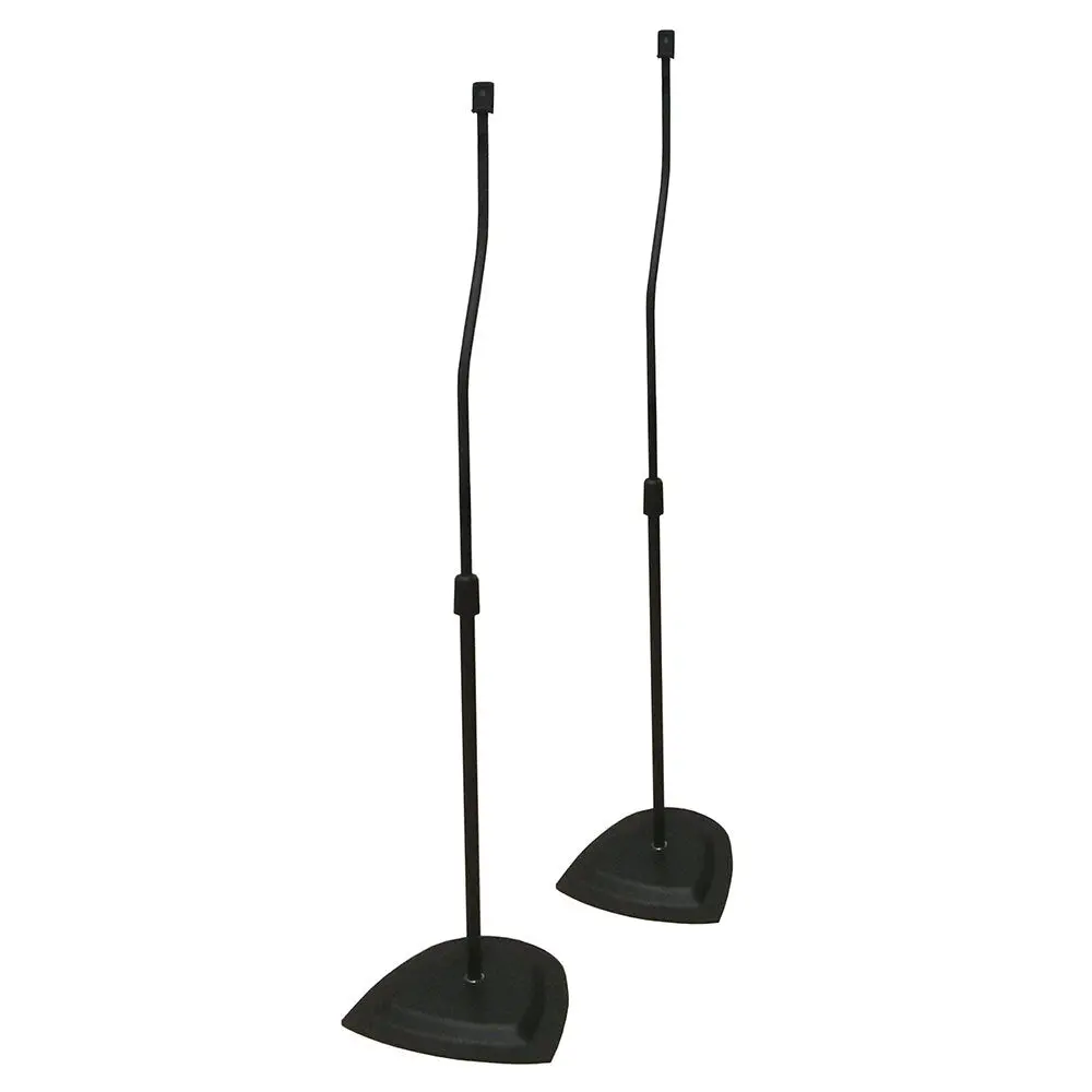 Tauris Adjustable Height Satellite Bookshelf Speaker Stand (Black) 1