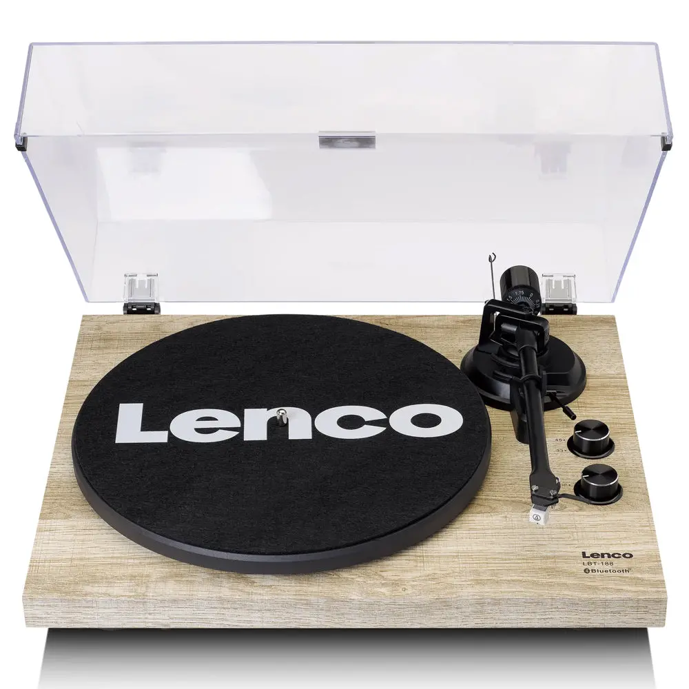 Lenco 42Cm Turntable With Bluetooth Connectivity (Pine) 1
