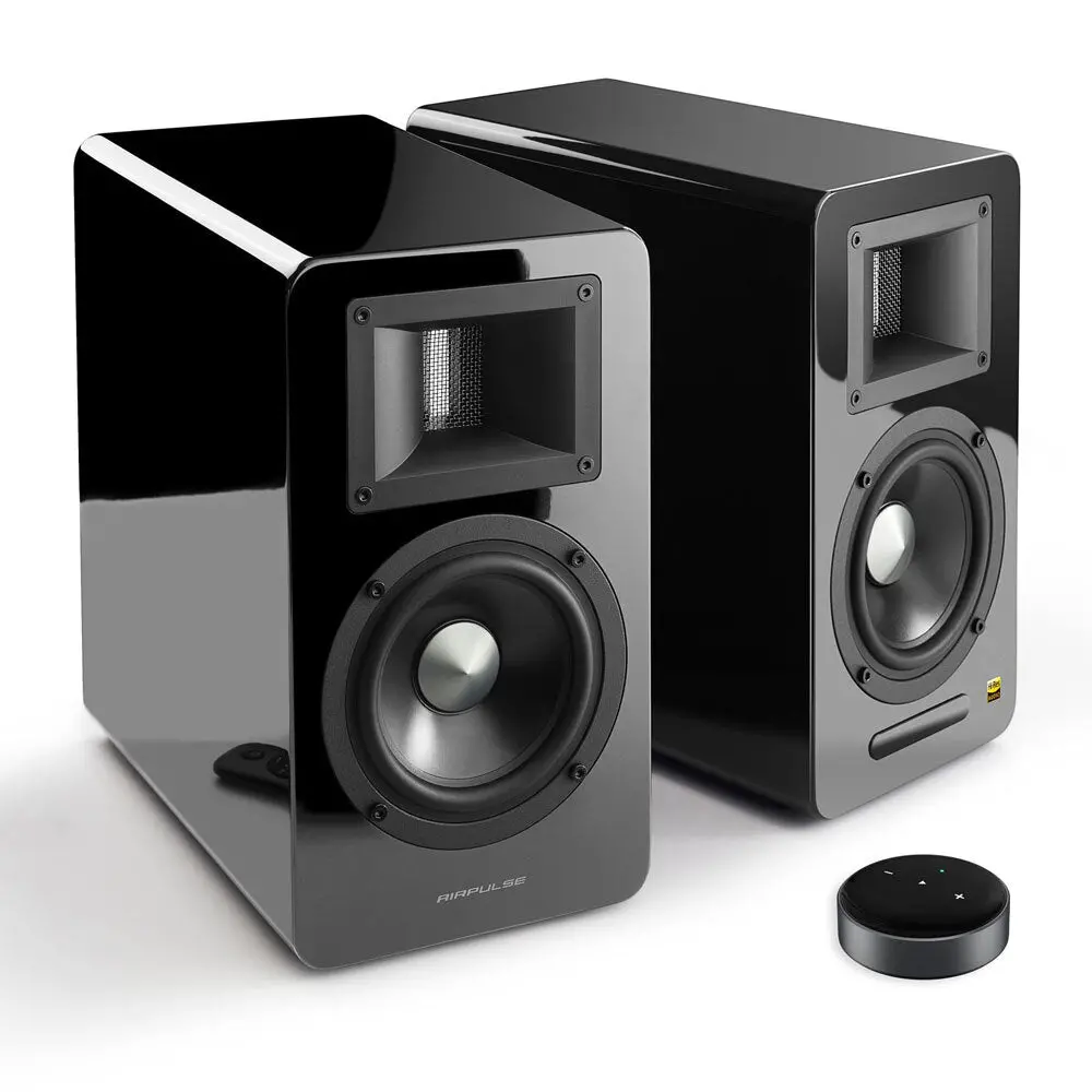 Airpulse A100 Active Wireless Speakers With Wiim Mini Streamer (Black) 1