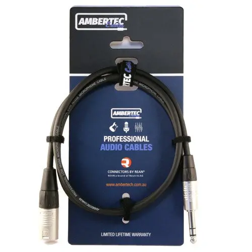 Ambertec Cables Microphone Cable 5M Rean Xlrm To 6.35Mm Trs 1