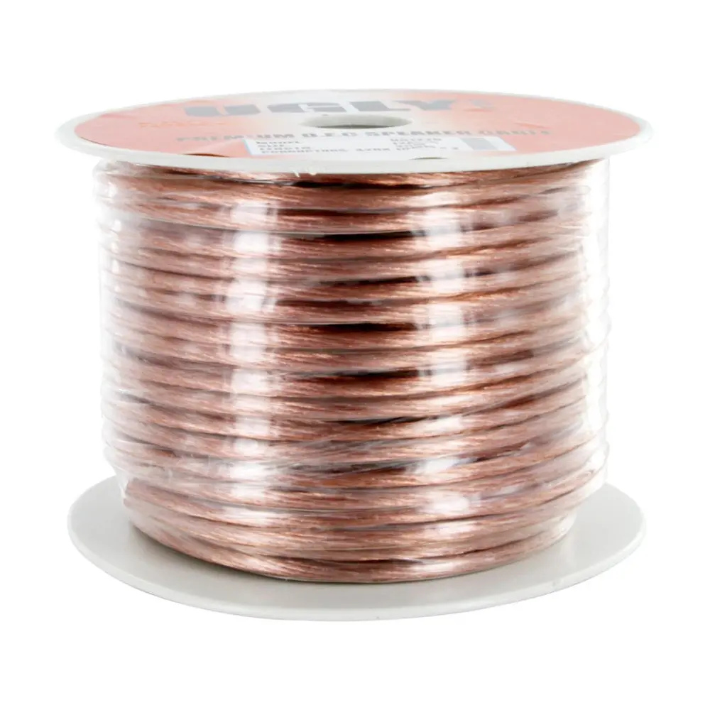 25M Ugly Speaker Cable Ofc 42 X 0.17Mm Strands Figure 8 17 Awg Spool Hi-Fi 1