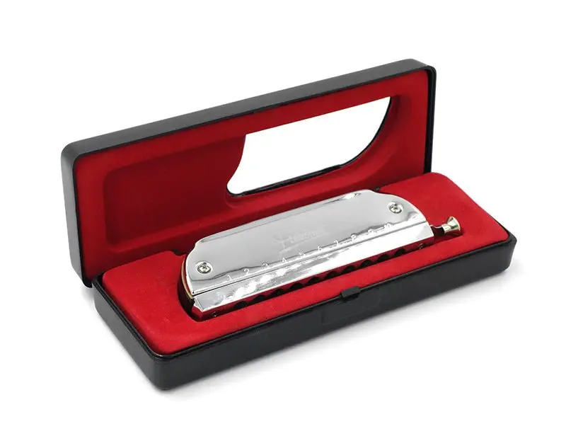 Freedom 10-Hole Chromatic Harmonica In The Key Of C Silver 1