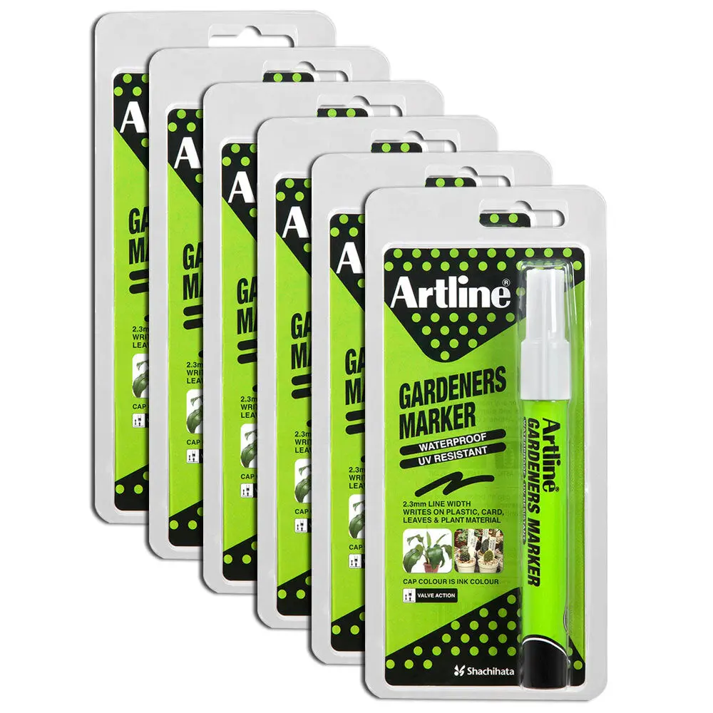 Artline Gardeners Permanent Marker Fade Resistant (White) [12 Pack] 1