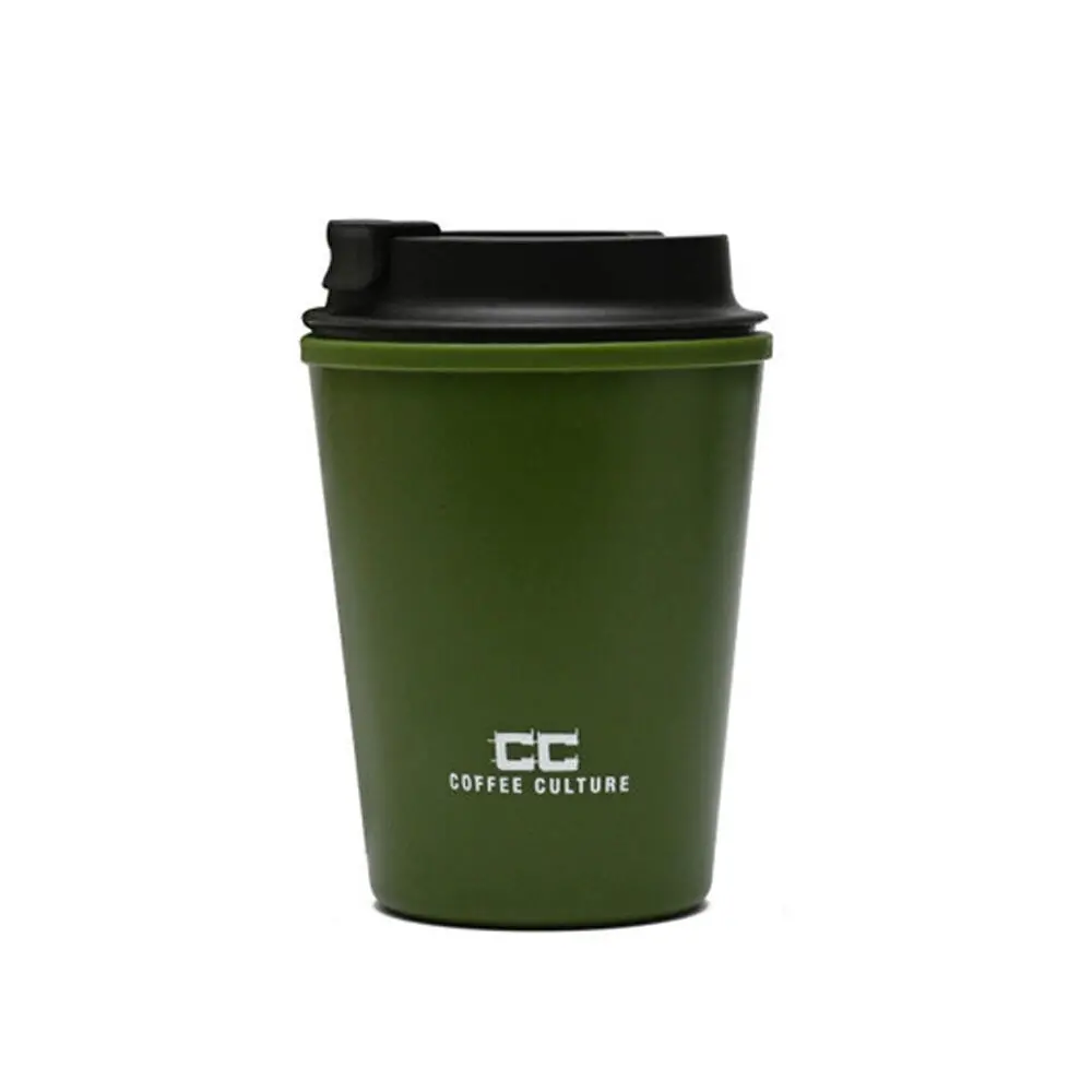 Coffee Culture Eco Double Wall 350Ml Reusable Travel Cup (Military Green) 1