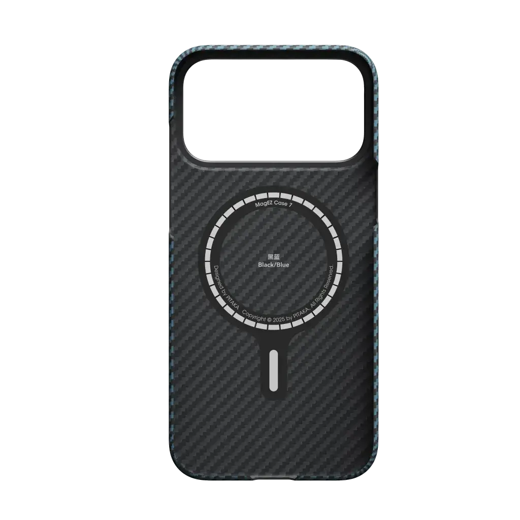 Pitaka Aramid Fibre Ultra-Slim Case For Iphone 17 Pro Max Black/Blue 2