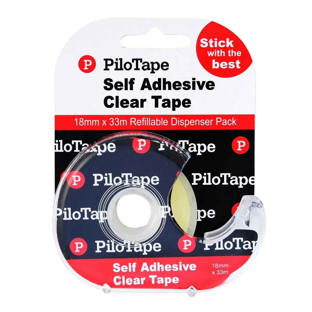 Pilotape Premium Sticky Tape In Dispenser 18Mmx33m Pack 12 2