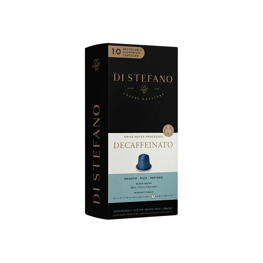 Di Stefano Decaf Coffee Capsules Nespresso Pods 10 Pack 54G (Decaffeinato) 1