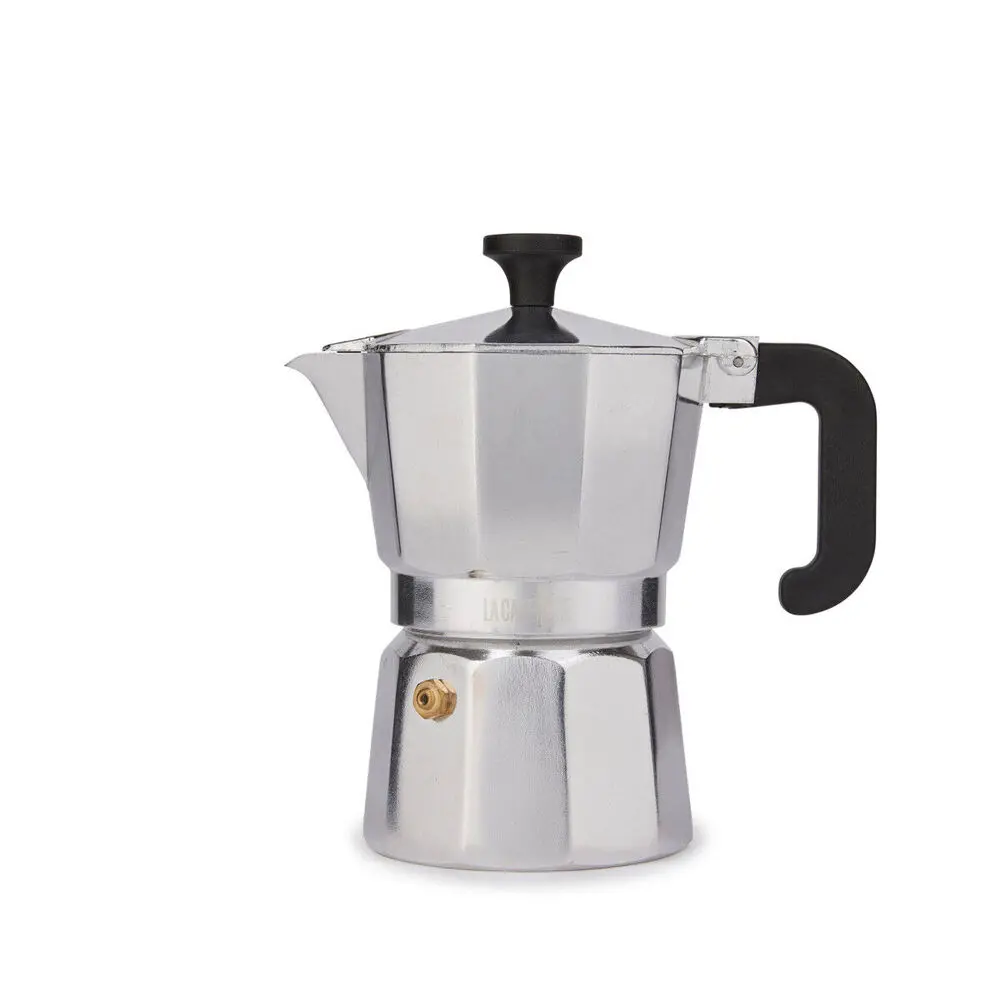 La Cafetiere Venice 3-Cup 150Ml Espresso Maker Aluminum Coffee Pot (Silver) 1
