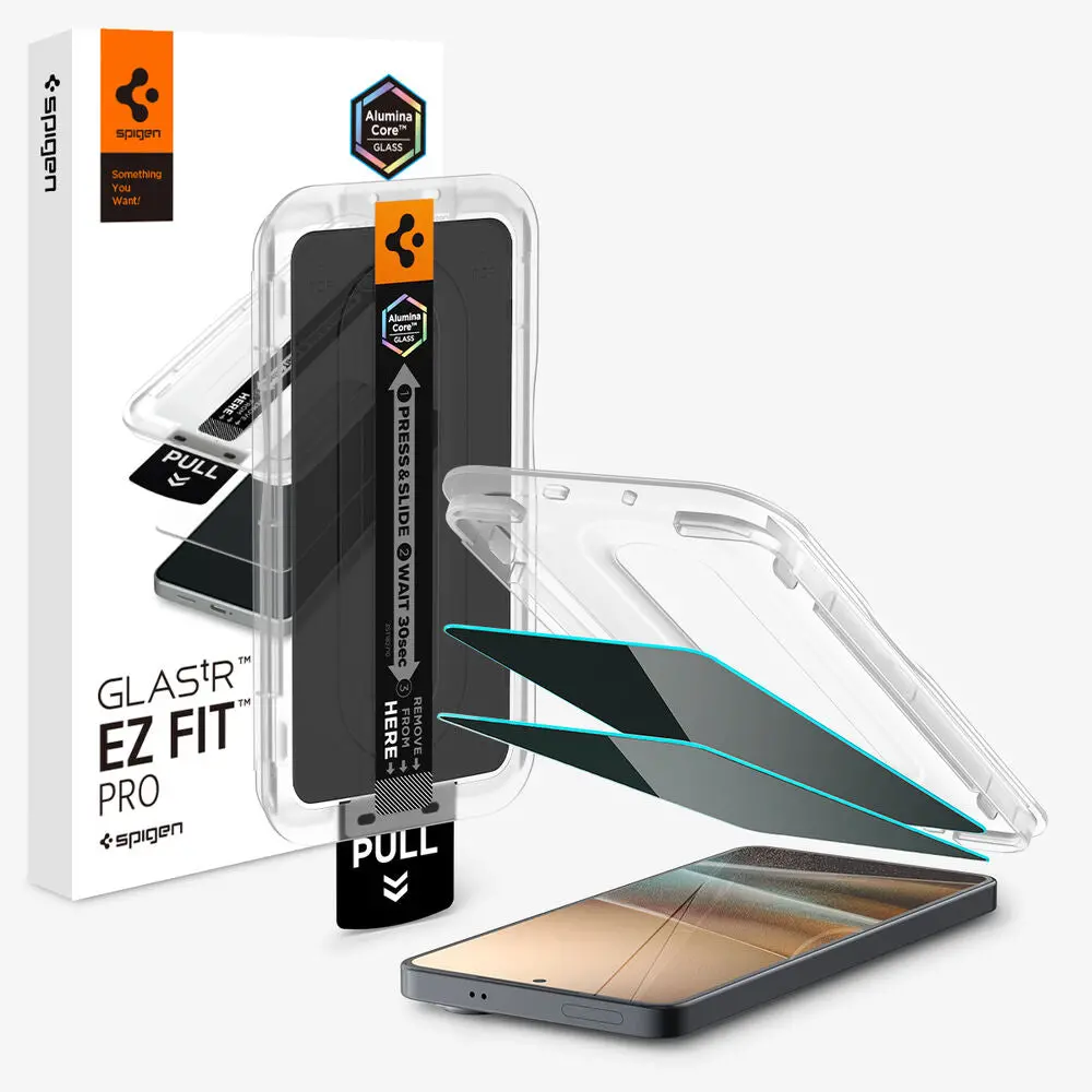 Spigen Galaxy S26 Plus Glas.Tr Ez Fit Pro Privacy 2Pcs Screen Protector (Black) 1