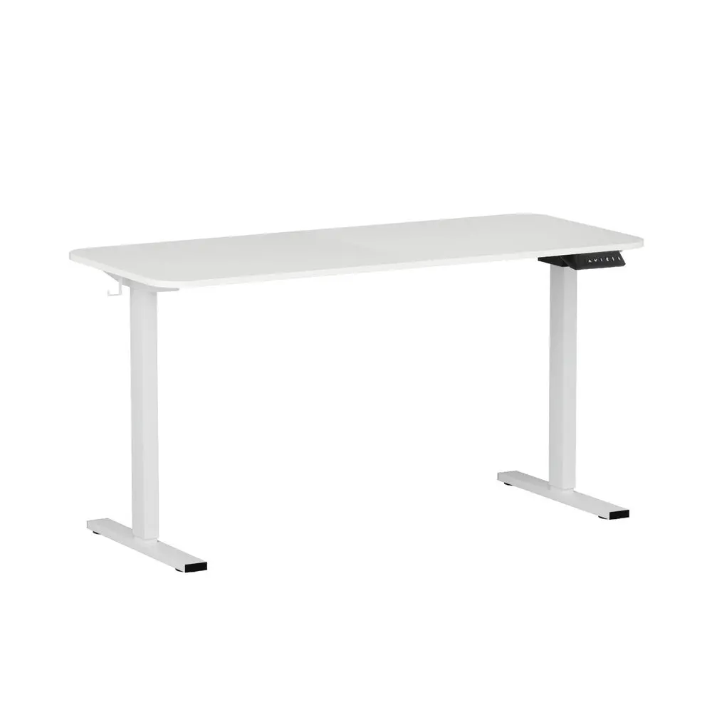 Artiss Electric Standing Desk 140Cm Adjustable Height Motorised Home Office Desk White 1