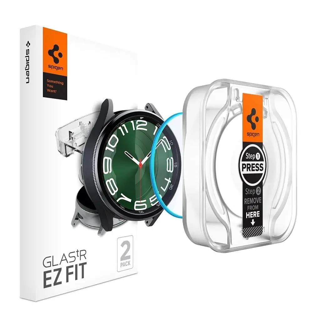 Spigen Galaxy Watch 6 Classic 47Mm Ez Fit Glas.Tr Slim Glass Screen Protector 2Pcs (Clear) 1