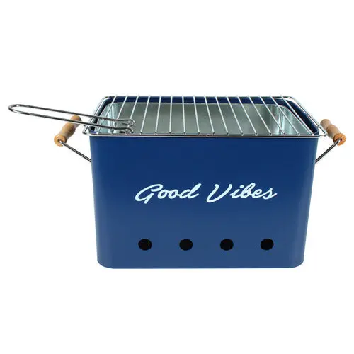 Good Vibes Hamptons Charcoal Portable Bbq Grill (Navy) 2