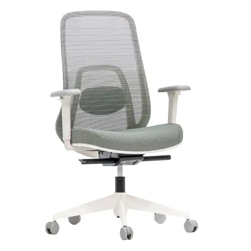 Desky Regal Mesh Office Chair - Sage Green / No Headrest 1