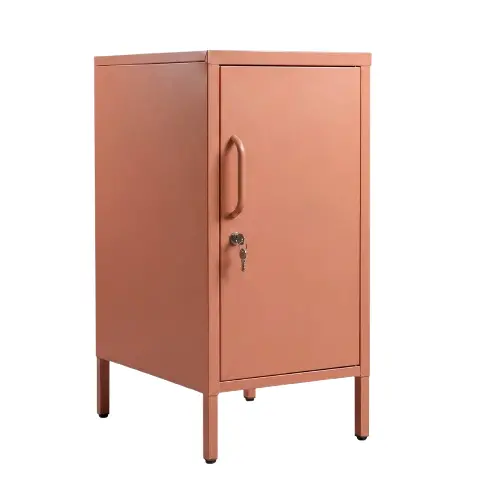 Desky Sidekick Metal Locker Cabinet - Coral / Right Opening 1