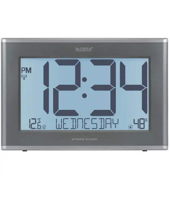 La Crosse 513-21867 Jumbo Wall Clock With Indoor Temp Humidity And Backlight 1