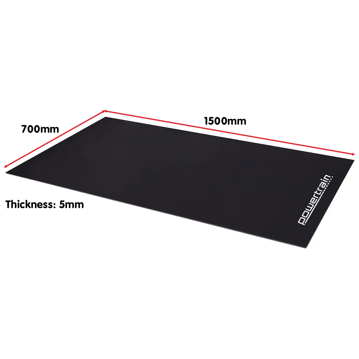 Powertrain 1.5M Exercise Treadmill Equipment Mat Floor Protection Home Gym 2