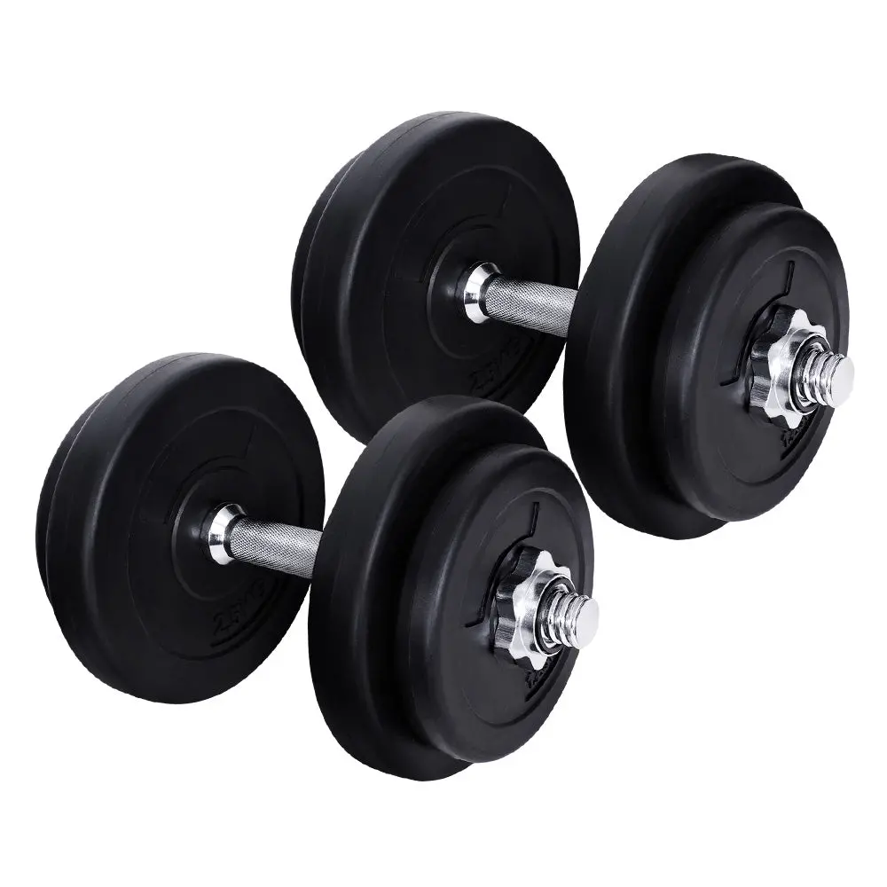 Everfit 20Kg Dumbbell Set Weight Plates Dumbbells Lifting Bench 1
