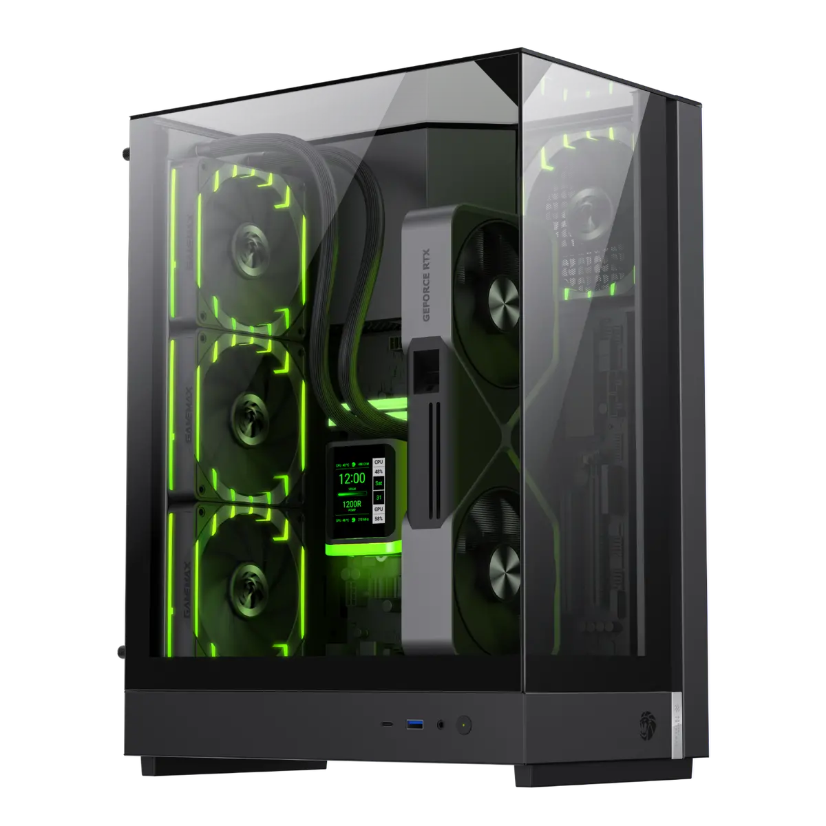 Gamemax T20 Bk Micro-Atx Compact Gaming Case (Black) 1