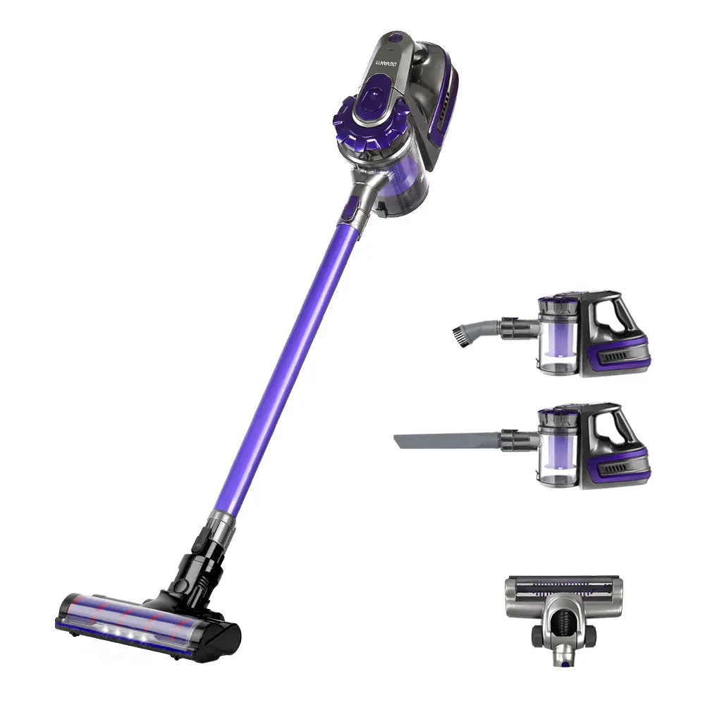 Devanti Stick Vacuum Cleaner Cordless Roller Brush 150W Purple 1