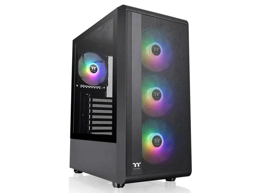 Thermaltake S200 Tg Plus Argb Mid-Tower Case - Black 1