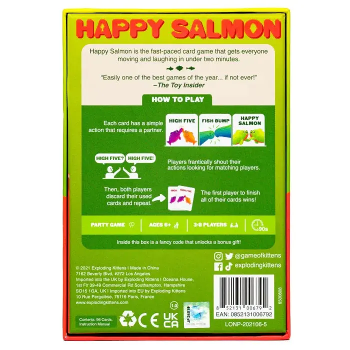 Exploding Kittens Happy Salmon Party Game 2