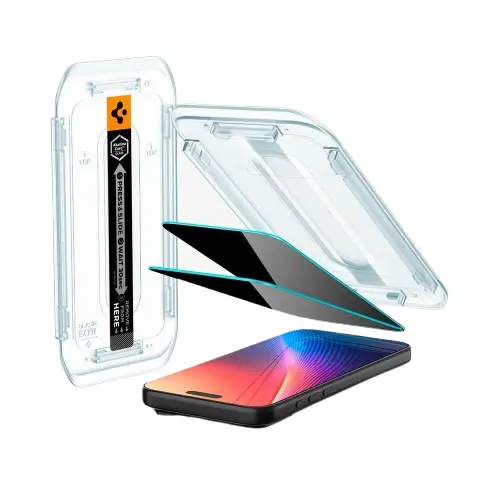 Spigen Apple Iphone 17 Pro Ez Fit Glas.Tr Privacy 2Pcs Glass Screen Protector - Black 1