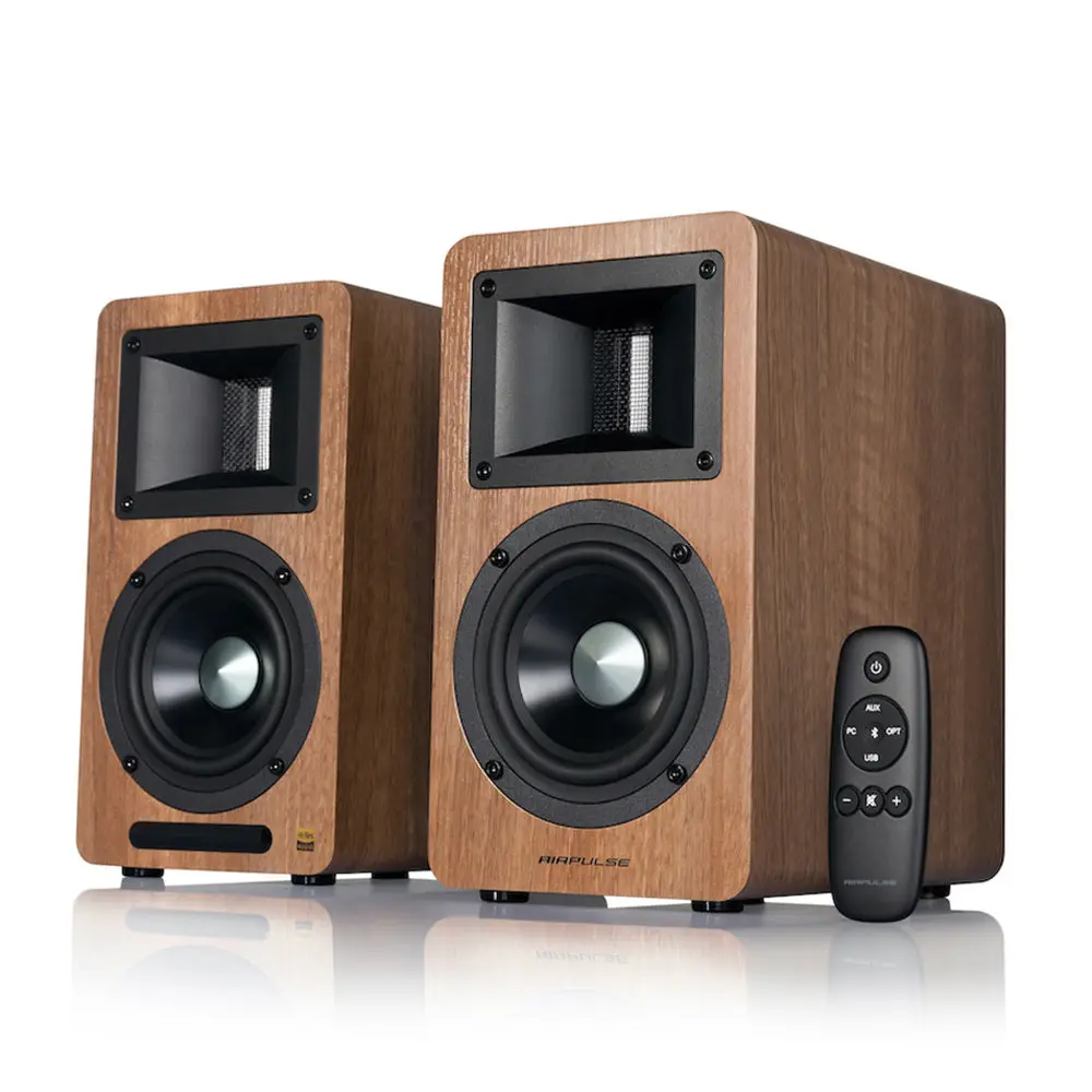 Airpulse A80 Active Bookshelf Speaker System (Walnut) 1