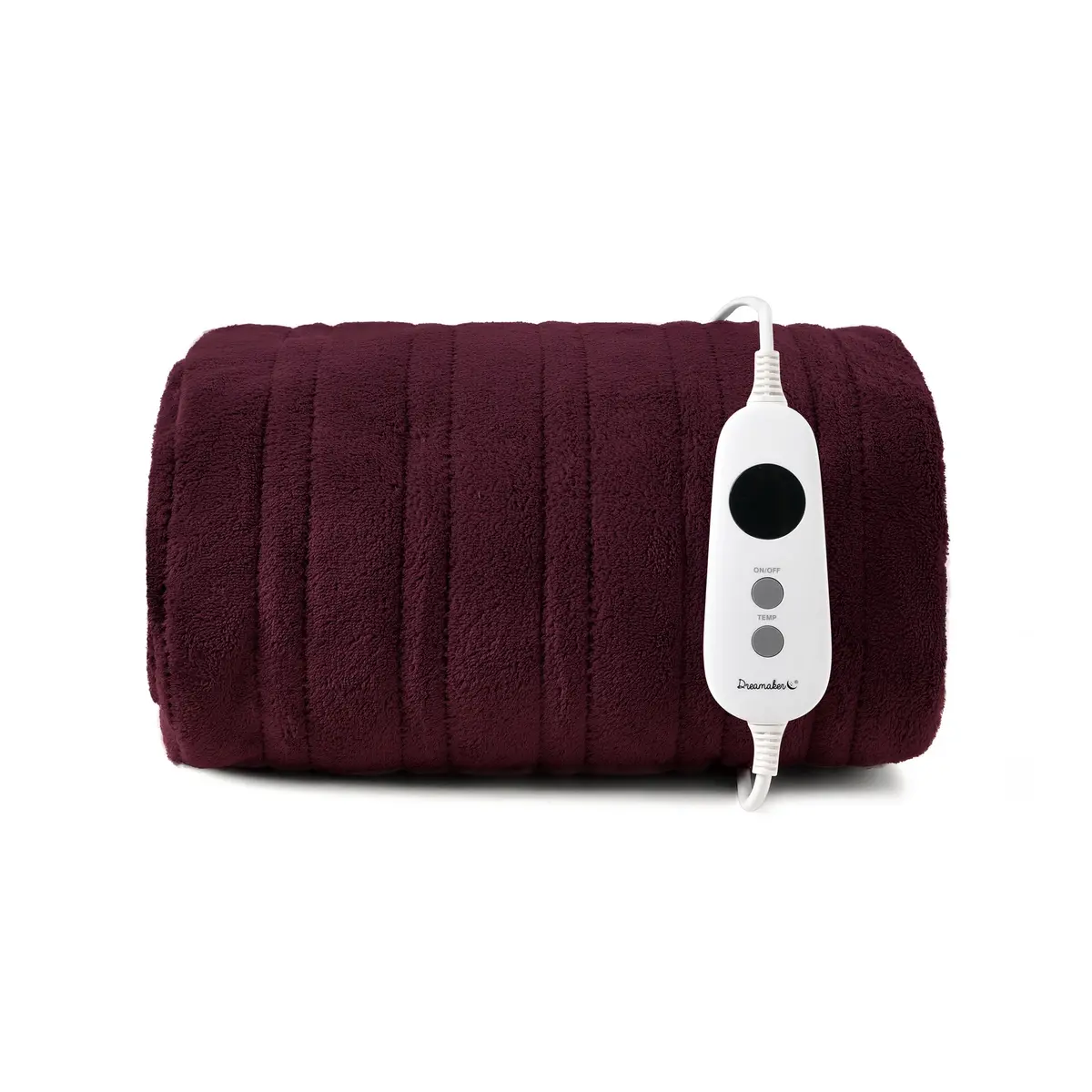 Dreamaker Coral Fleece Electric Heated Throw Blanket [130X160cm] (Cherry) 1