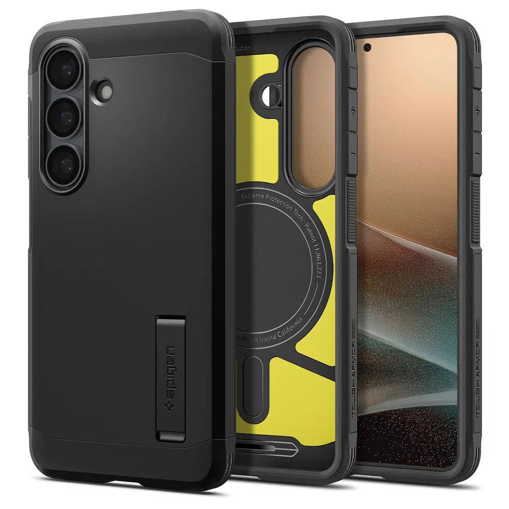 Spigen Galaxy S26 Plus Tough Armor (Magfit) Case (Black) 1