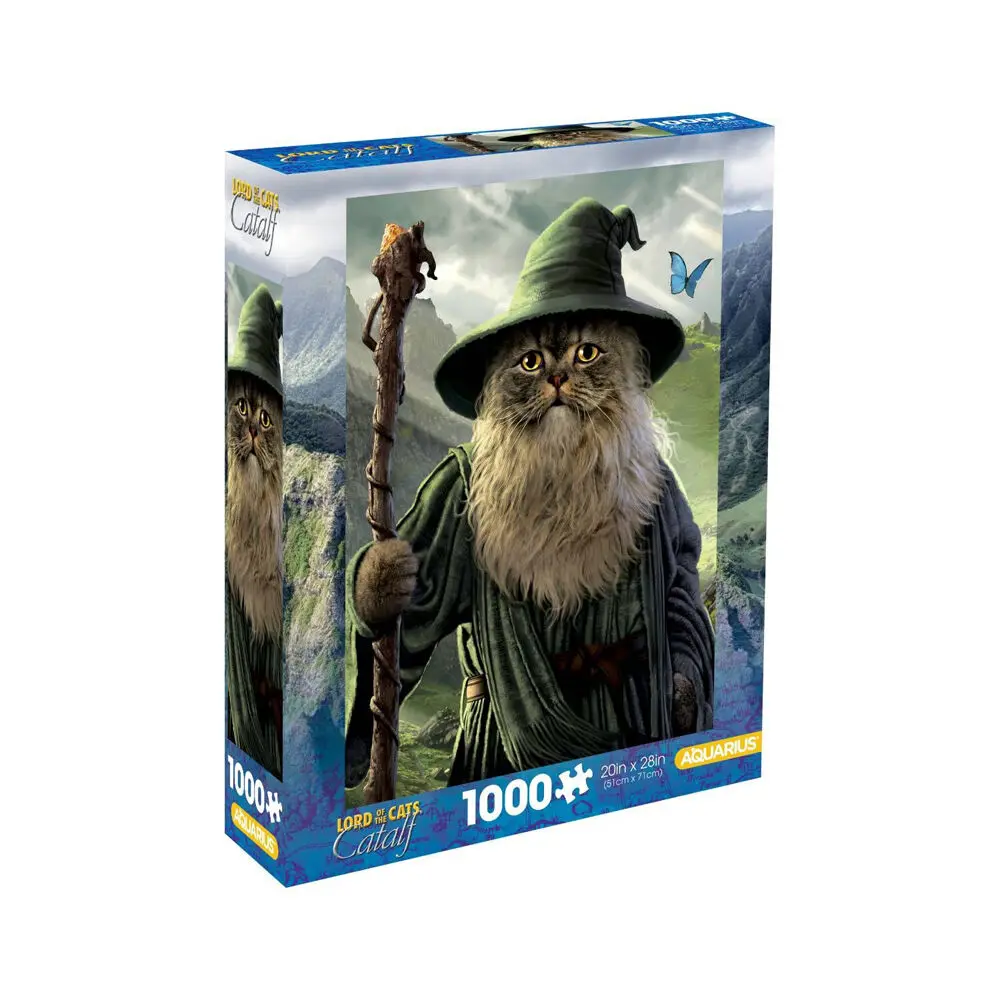 Aquarius 1000Pc Aquarius Lord Of The Cats Catdalf Fantasy Cardboard Puzzle 1
