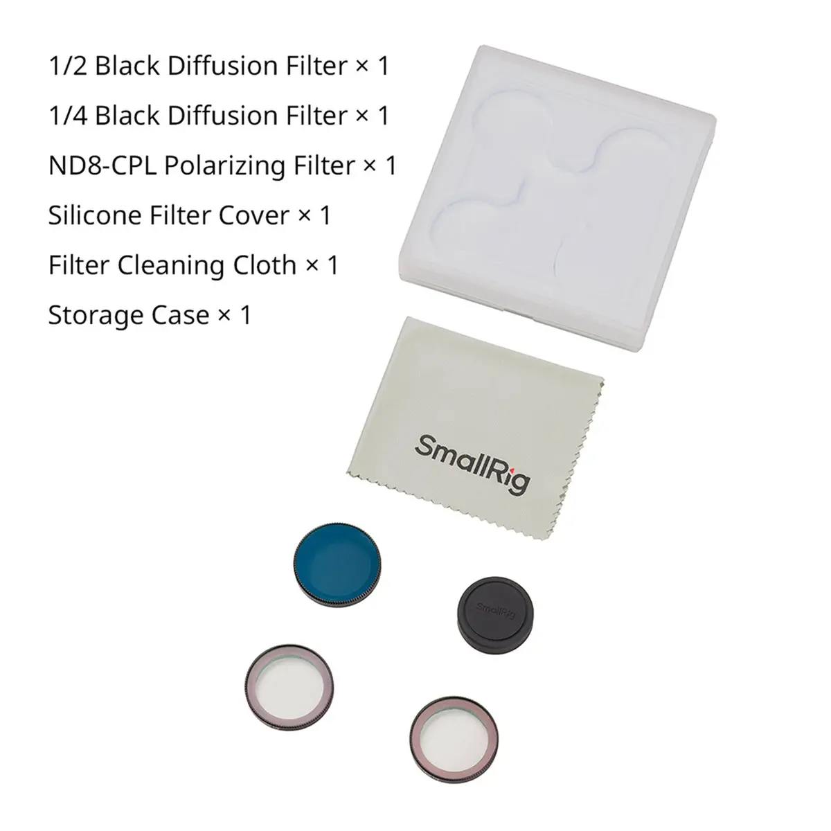 Smallrig 1/2 Black Diffusion & 1/4 Black Diffusion & Nd8-Cpl Polarizing Filter Kit For Dji Osmo Nano 5789 2