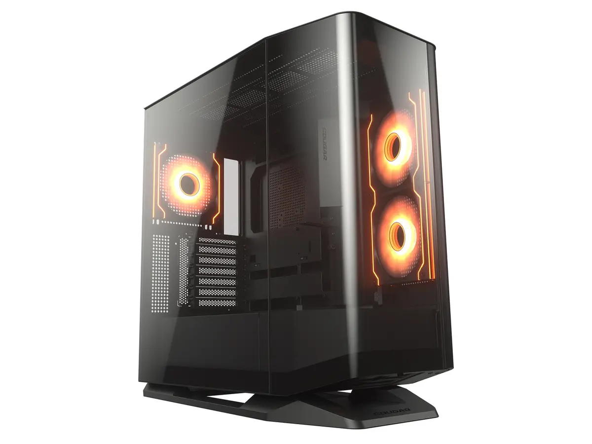 Cougar Fv270 Rgb Tempered Curved Glass Mid-Tower Case - Black 1