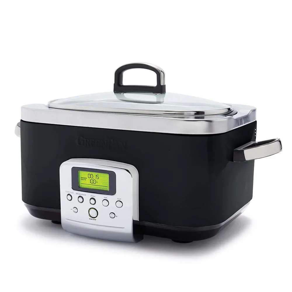 Greenpan Elite Electric Black Slow Cooker 230V 2200W Home Kitchen Cookware 1
