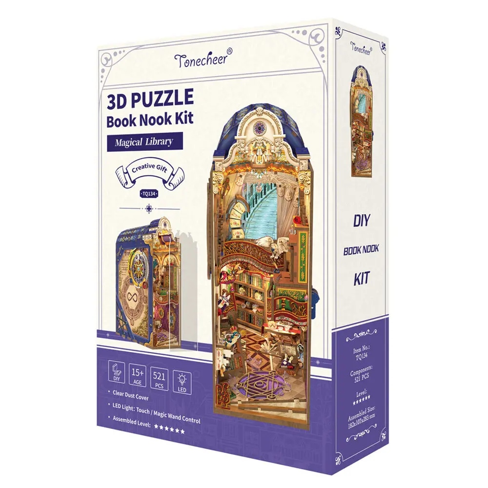 Tonecheer Magical Library Book Nook Kit 1