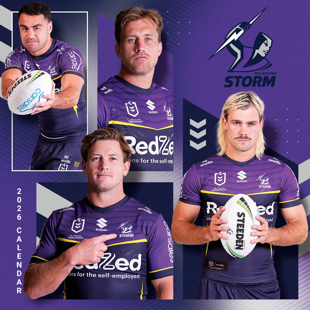 Paper Pocket Nrl Melbourne Storm 2026 Calendar 1