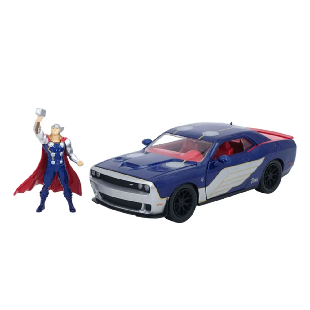 Jada 1:24 Marvel 2015 Dodge Challenger Srt Hellcat With Thor Diecast Figure 1
