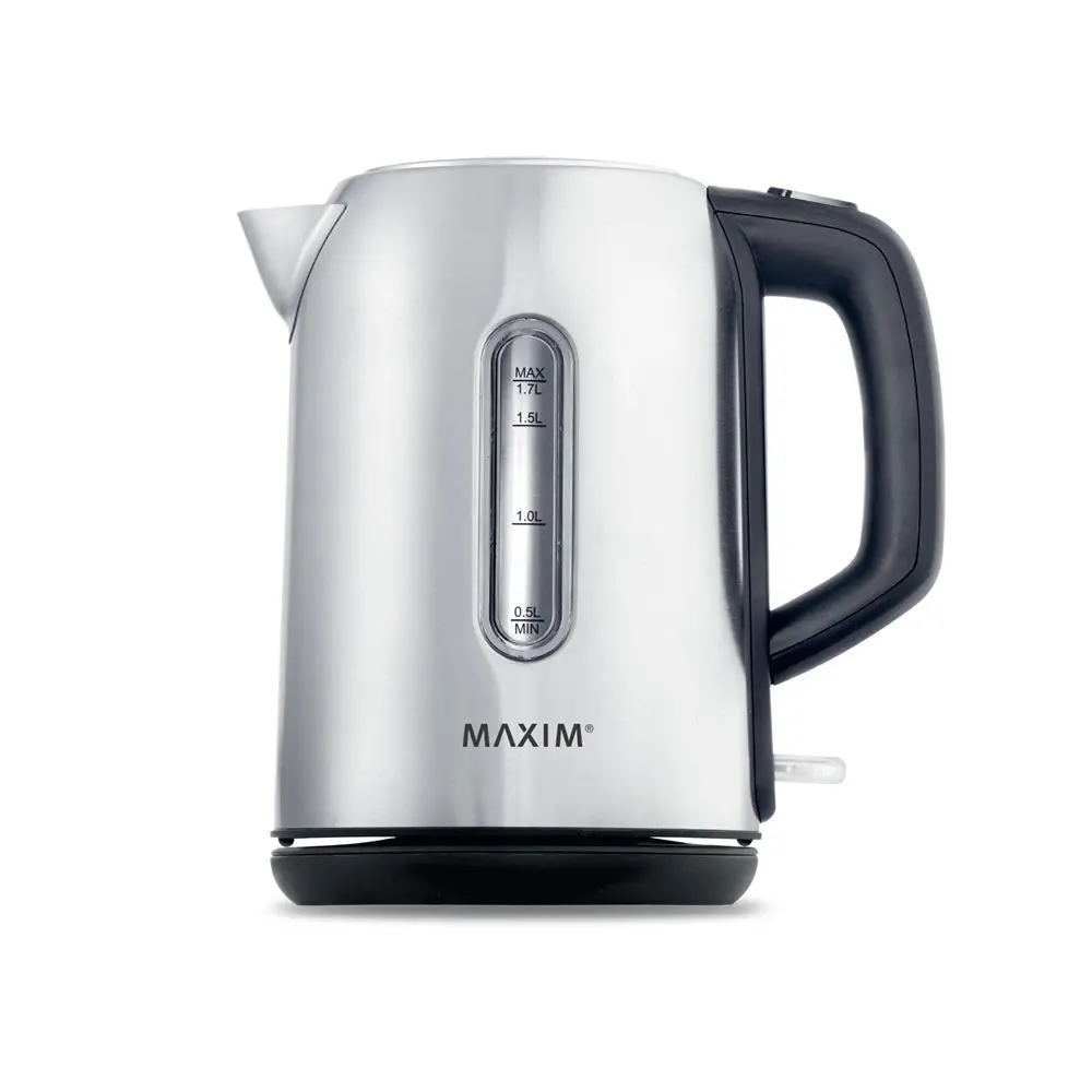 Maxim Kettle Brushed Stainless Cordless 360 Degree Base 1.7L Auto Cut Out 1