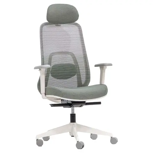 Desky Regal Mesh Office Chair - Sage Green / Headrest 1