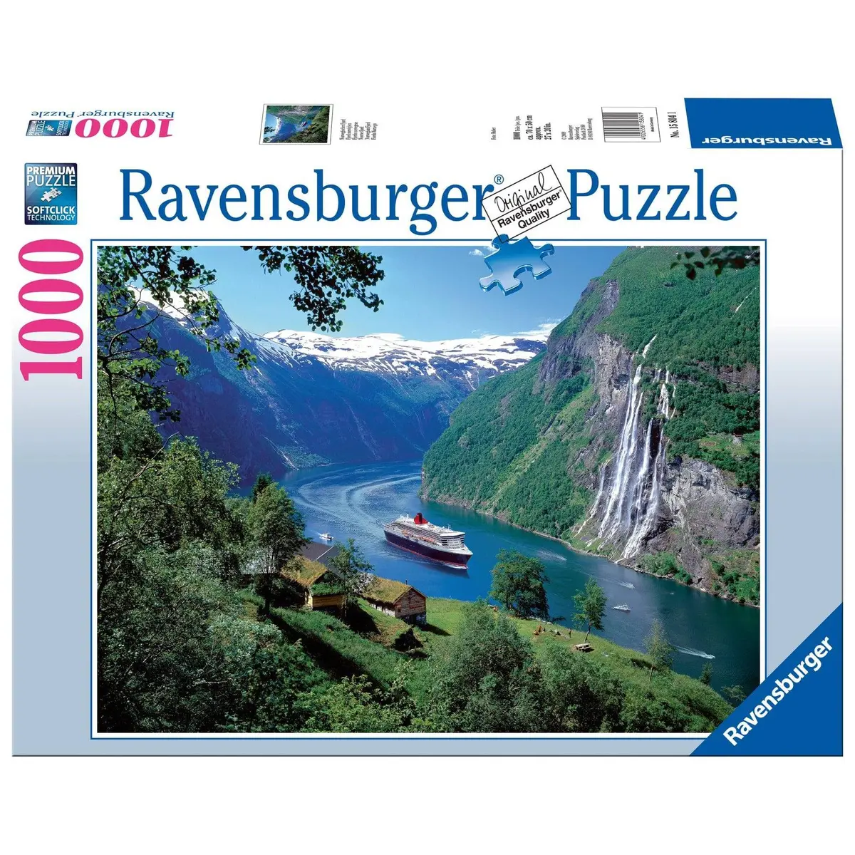 Ravensburger 1000Pc Norwegian Fjord Puzzle 1