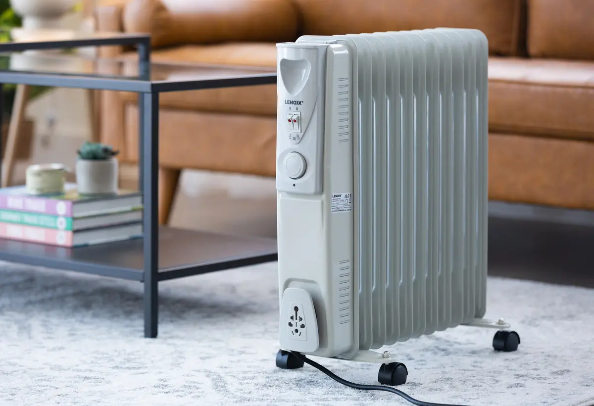 Lenoxx 11-Fin 2400W Wheeled Oil Column Heater 3 Heat Settings 2