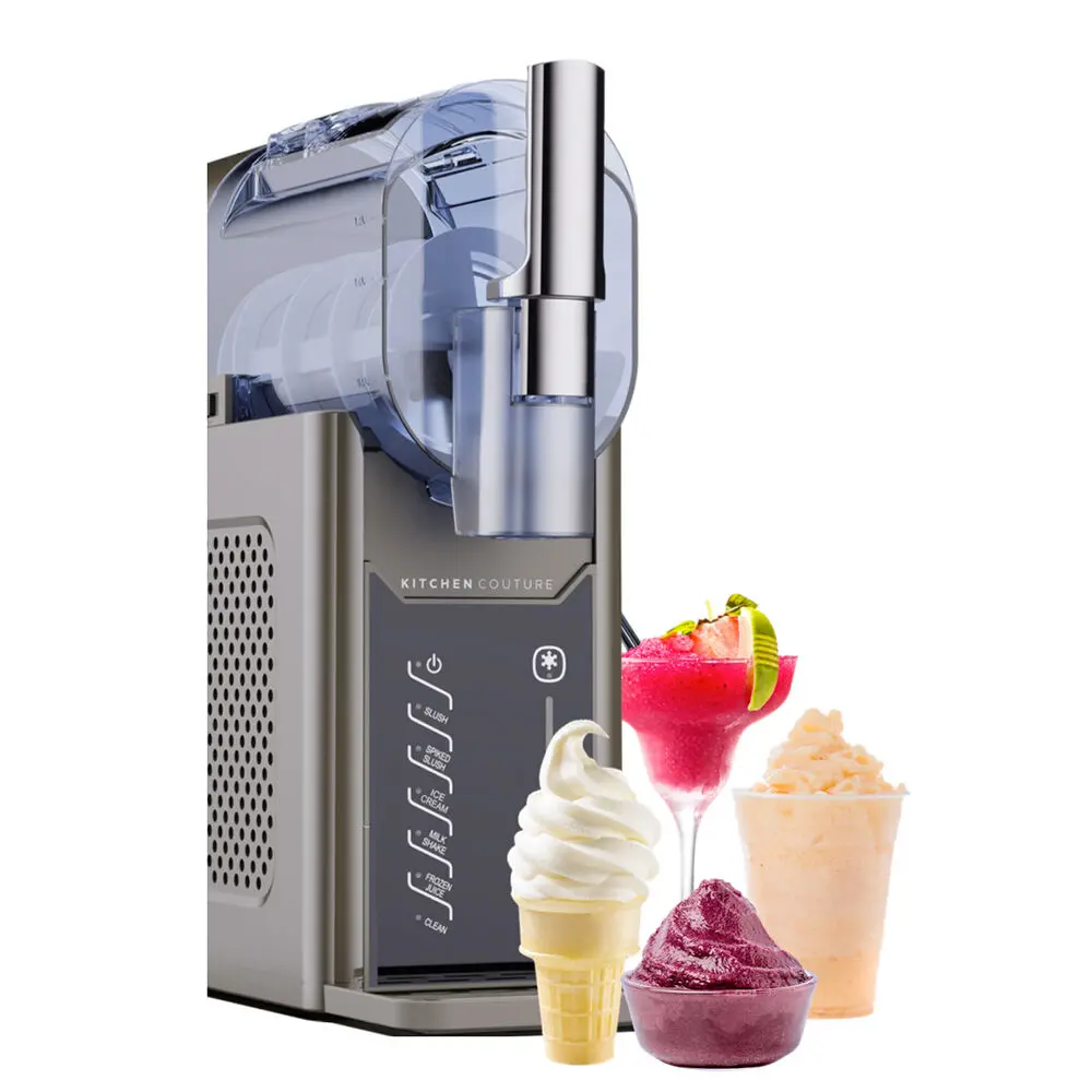 Kitchen Couture Frozen Slushie Drinks And Soft Serve Ice Cream Maker Machine 2L 1