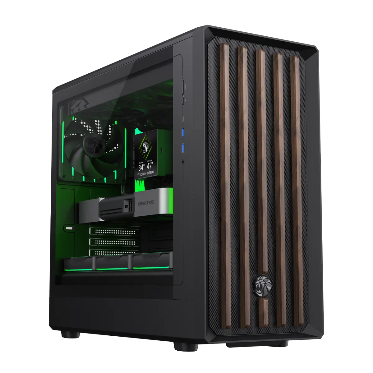 Gamemax Claw 460 Black Atx Mid Tower Gaming Case - 4X Argb Fans Pre-Installed 1