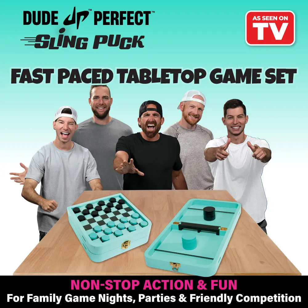 Dude Perfect Sling Puck And Checkers Table Game Set 2