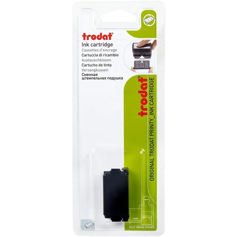 Trodat 6/4911 Ink Cartridge Refill Swop Pad Clothing Stamp Black 1
