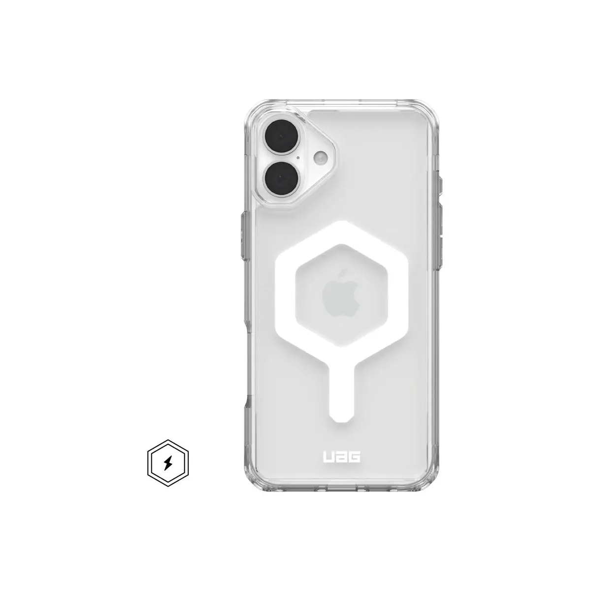 Uag Plyo Magsafe Compatible Phone Case For Iphone 16 Plus (Ice/White) 1