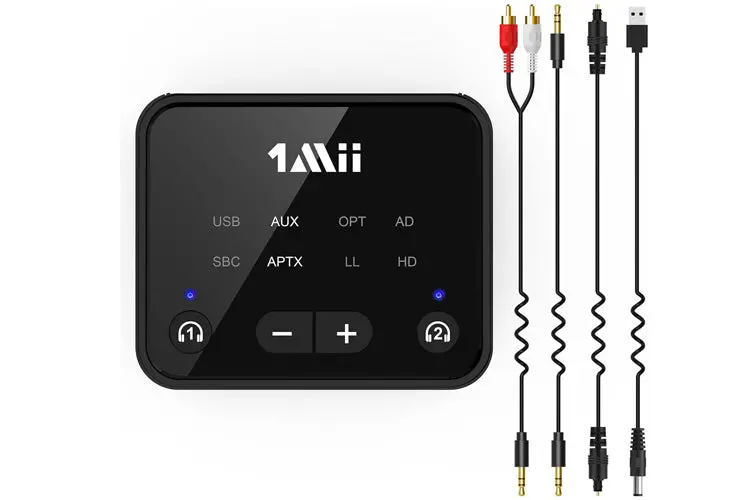 1Mii B06t6 Bluetooth 5.3 Transmitter To 2 Wireless Headphones 2